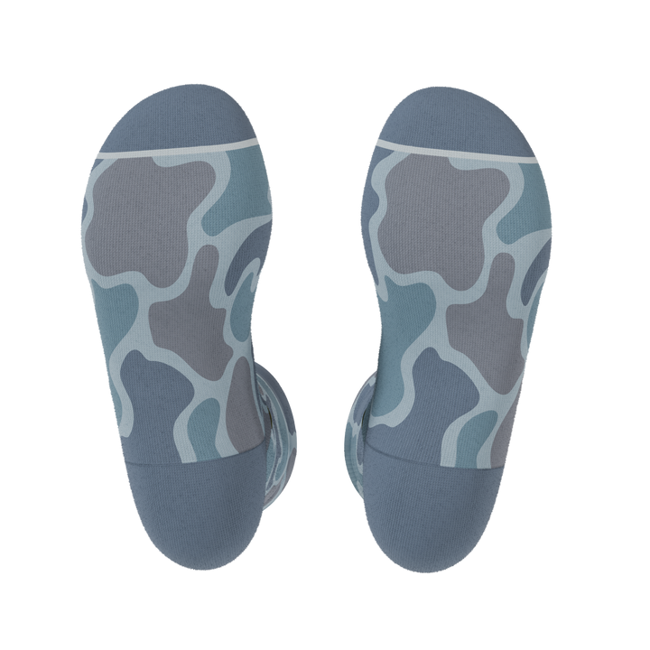 The Trail Runner | Tonal Grey Camoflauge Heel Hammock™ Crew Socks
