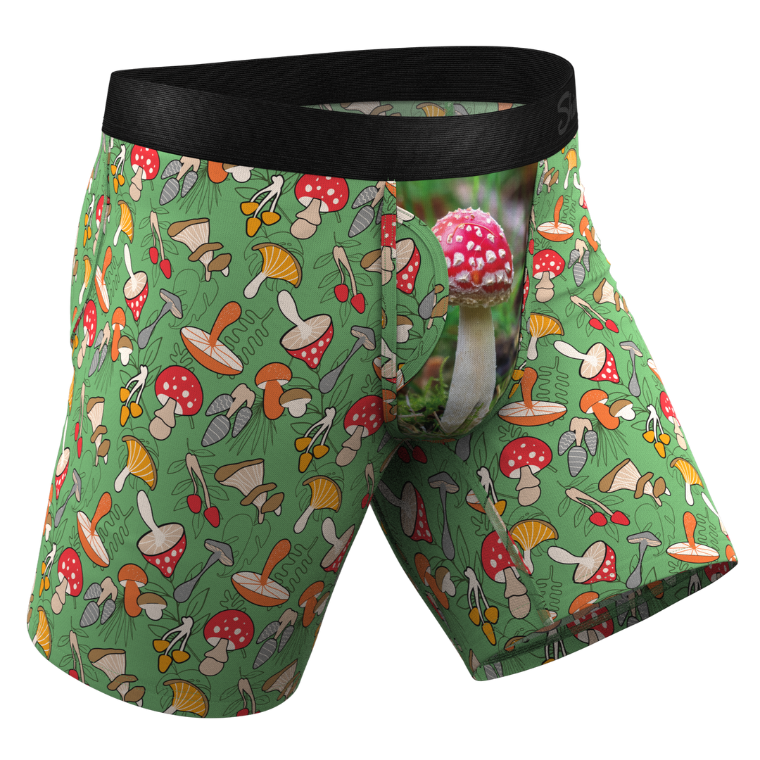 The Trip Advisor | Mushroom Long Leg Ball Hammock® Pouch Underwear With Fly