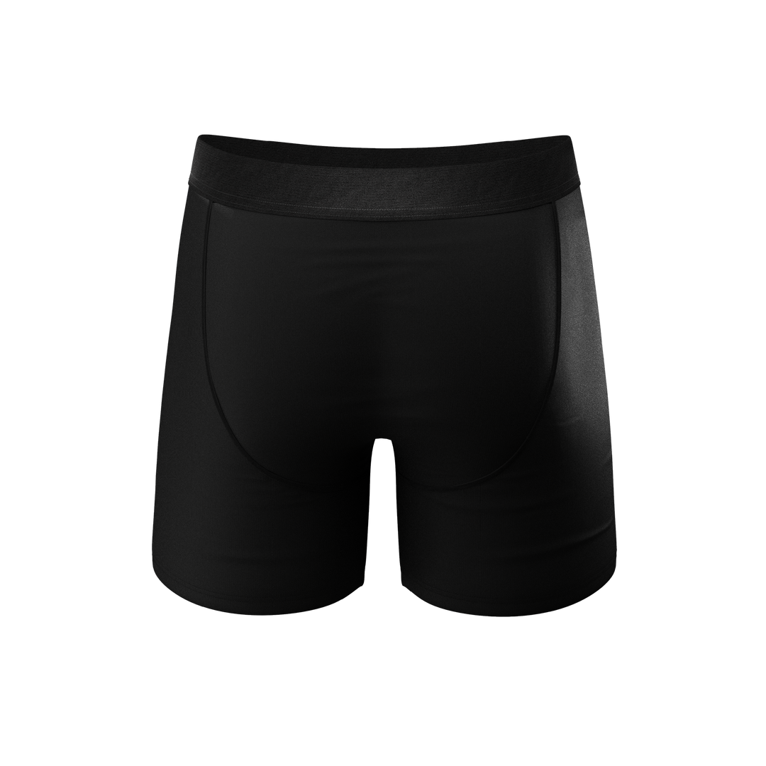 The 009 | Black Tuxedo Ball Hammock® Pouch Underwear With Fly
