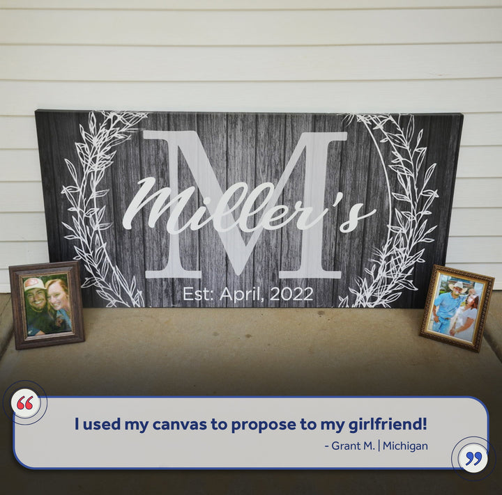 Family Name Sign -  Monogram Sign