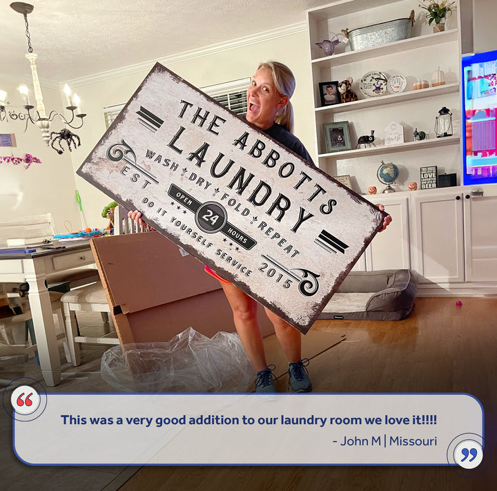 Personalized Laundry Room Sign