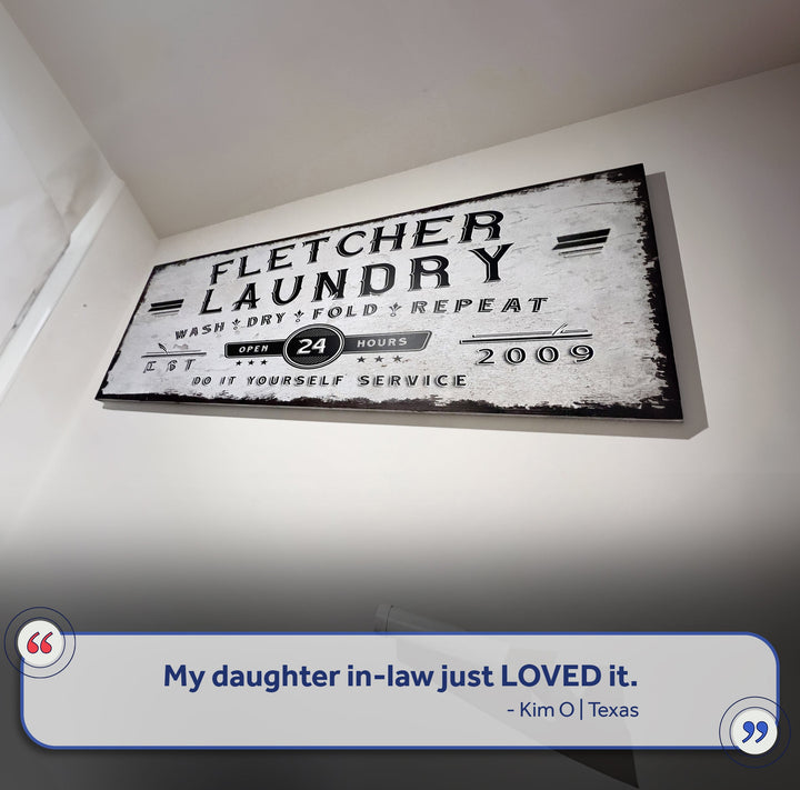 Personalized Laundry Room Sign