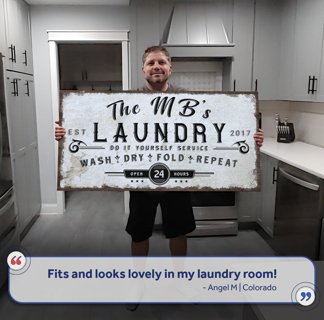 Personalized Laundry Room Sign II