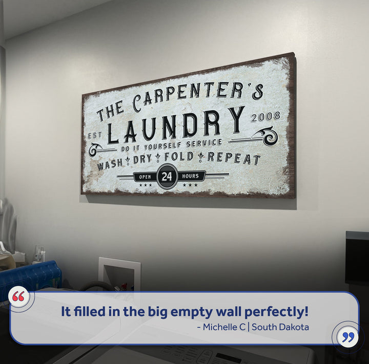 Personalized Laundry Room Sign II