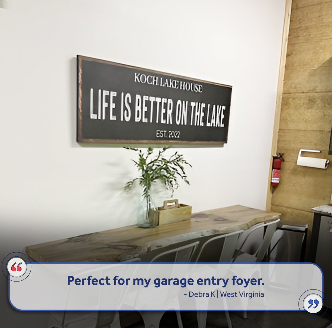 Life Is Better On The Lake Sign III