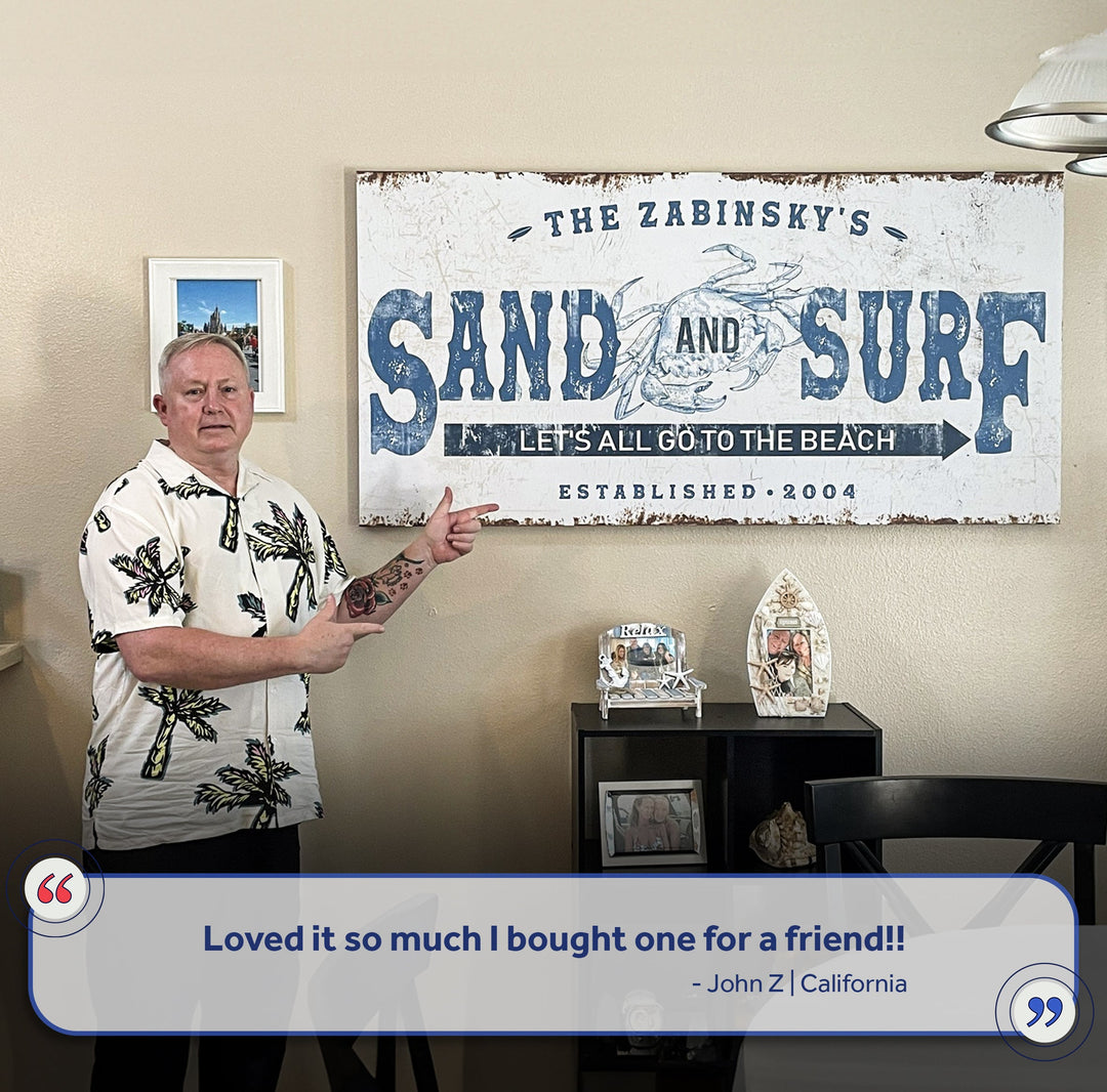 Sand And Surf Sign