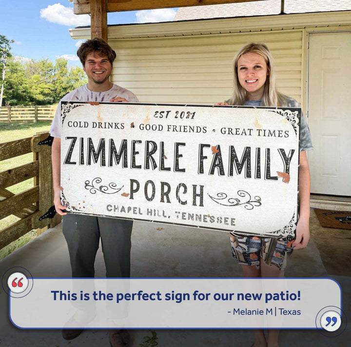 Family Patio Sign