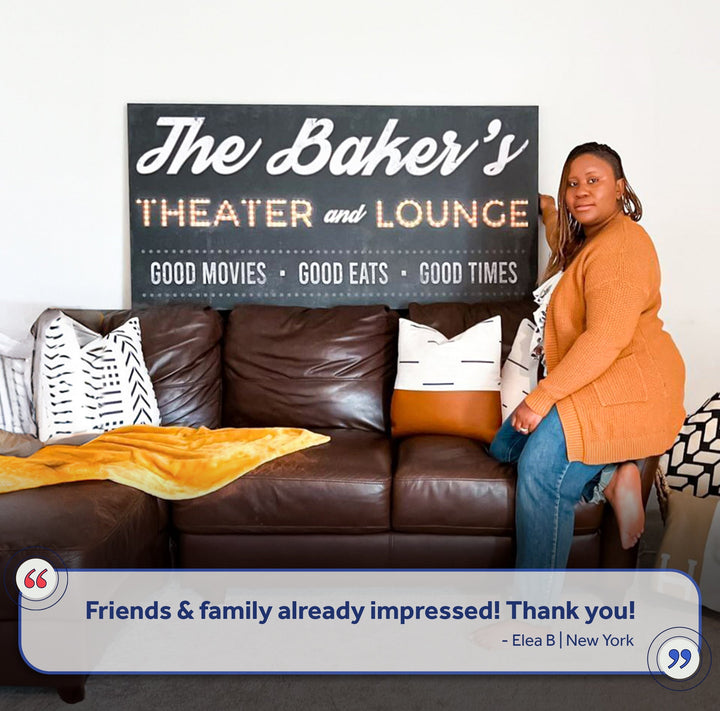 Family Theater and Lounge Sign III