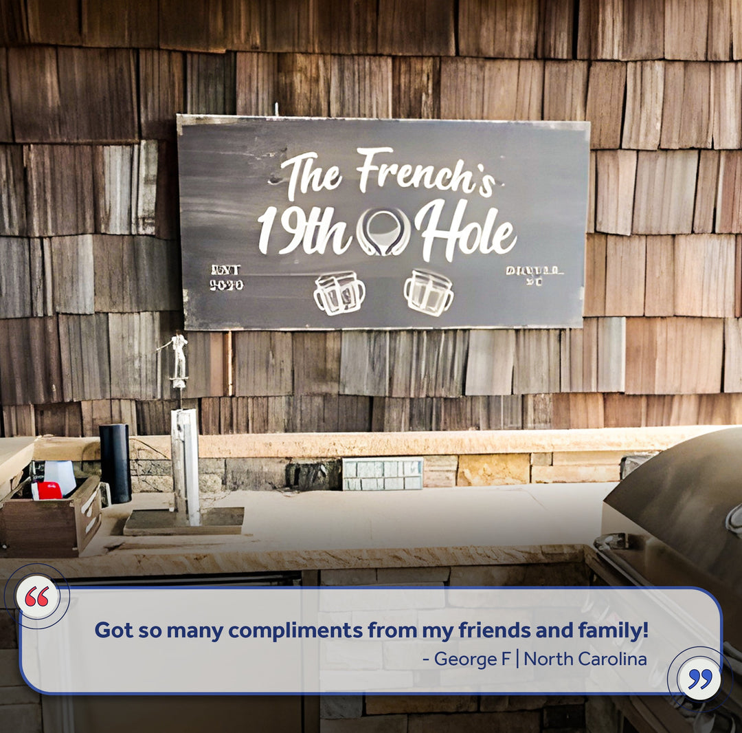 19th Hole Golf Personalized Sign II