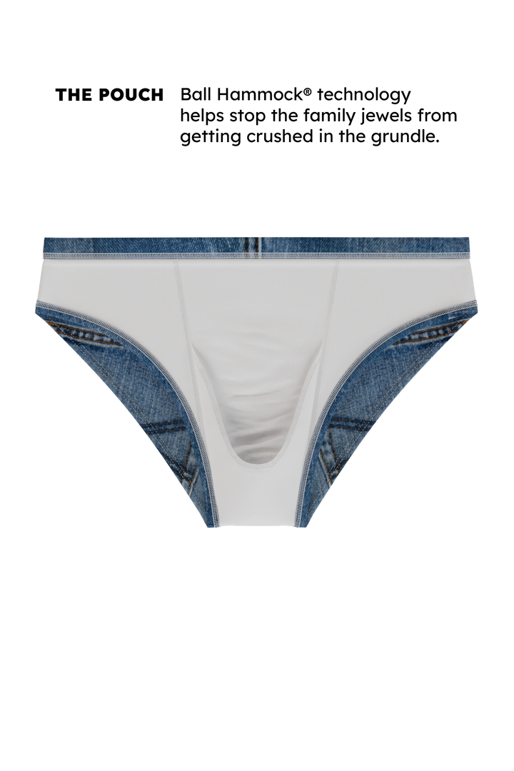 The Ranch Hand | Western Denim Ball Hammock® Pouch Swim Briefs