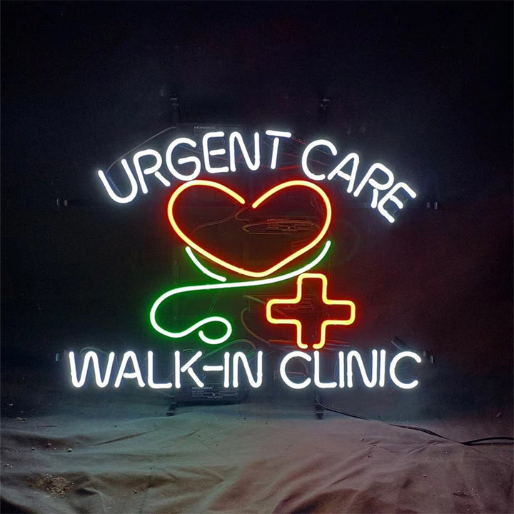Urgent Care Walk in Clinic Neon Light Sign