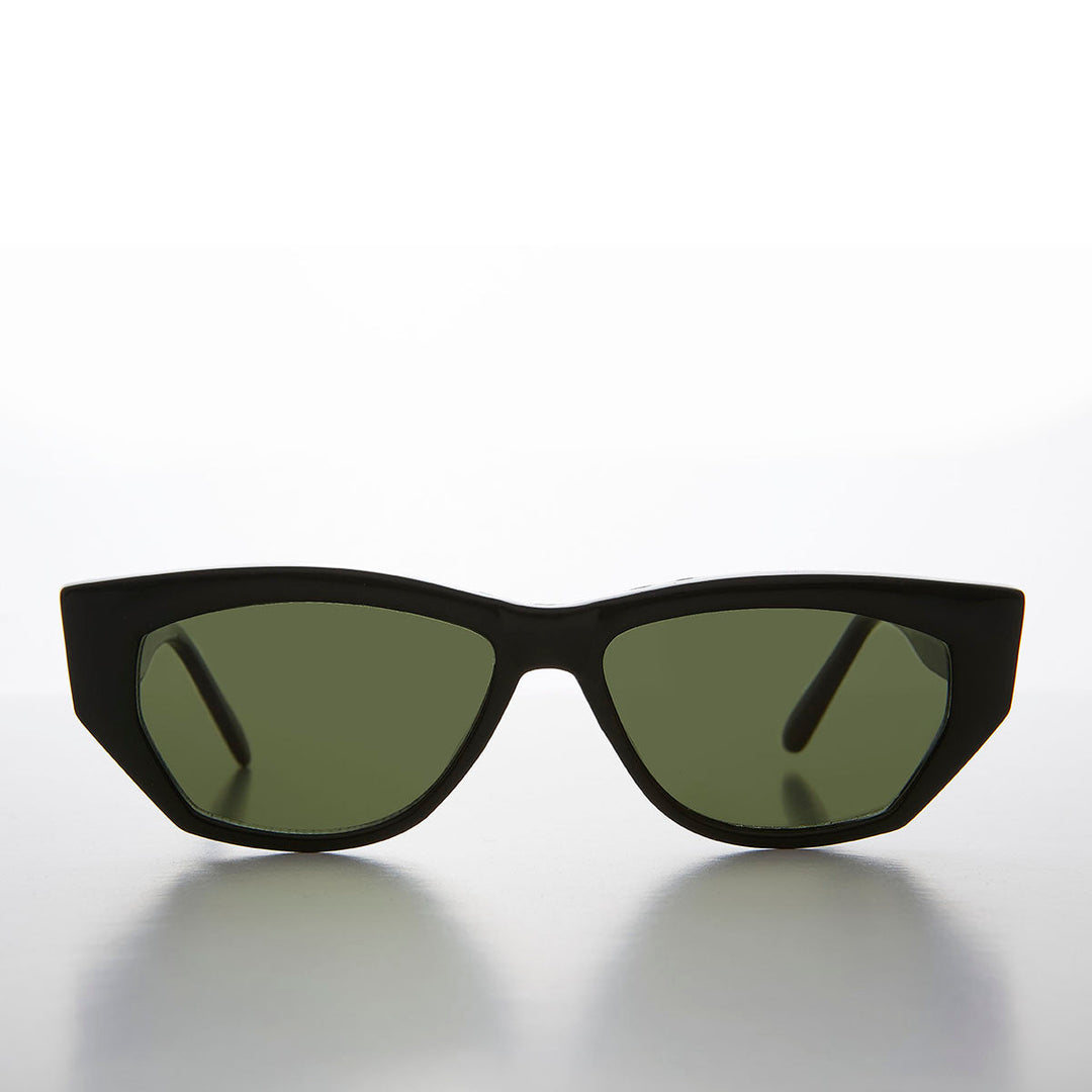 Chunky Mod Street Style Vintage Sunglass with Gold Bling - Val