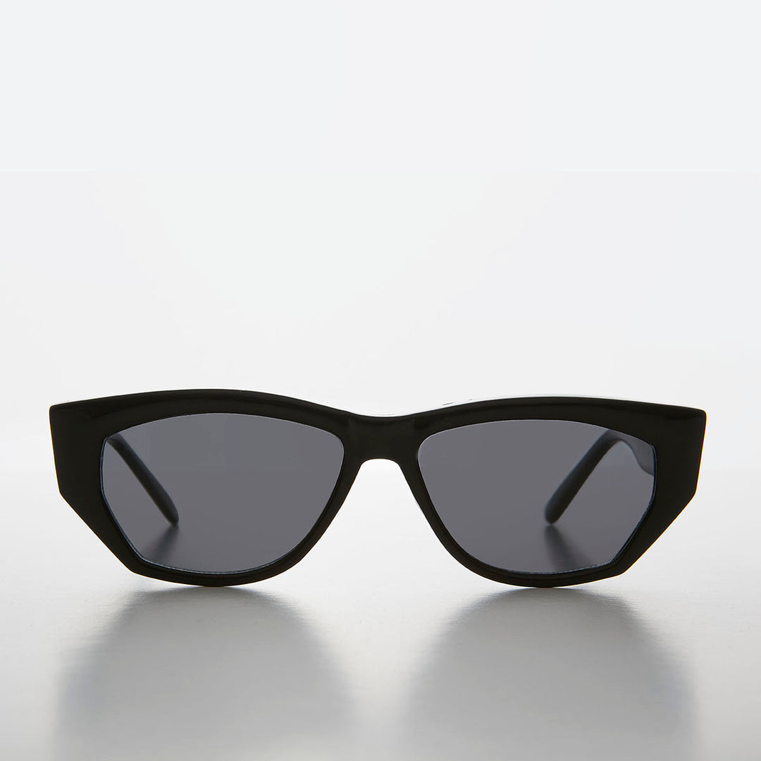 Chunky Mod Street Style Vintage Sunglass with Gold Bling - Val