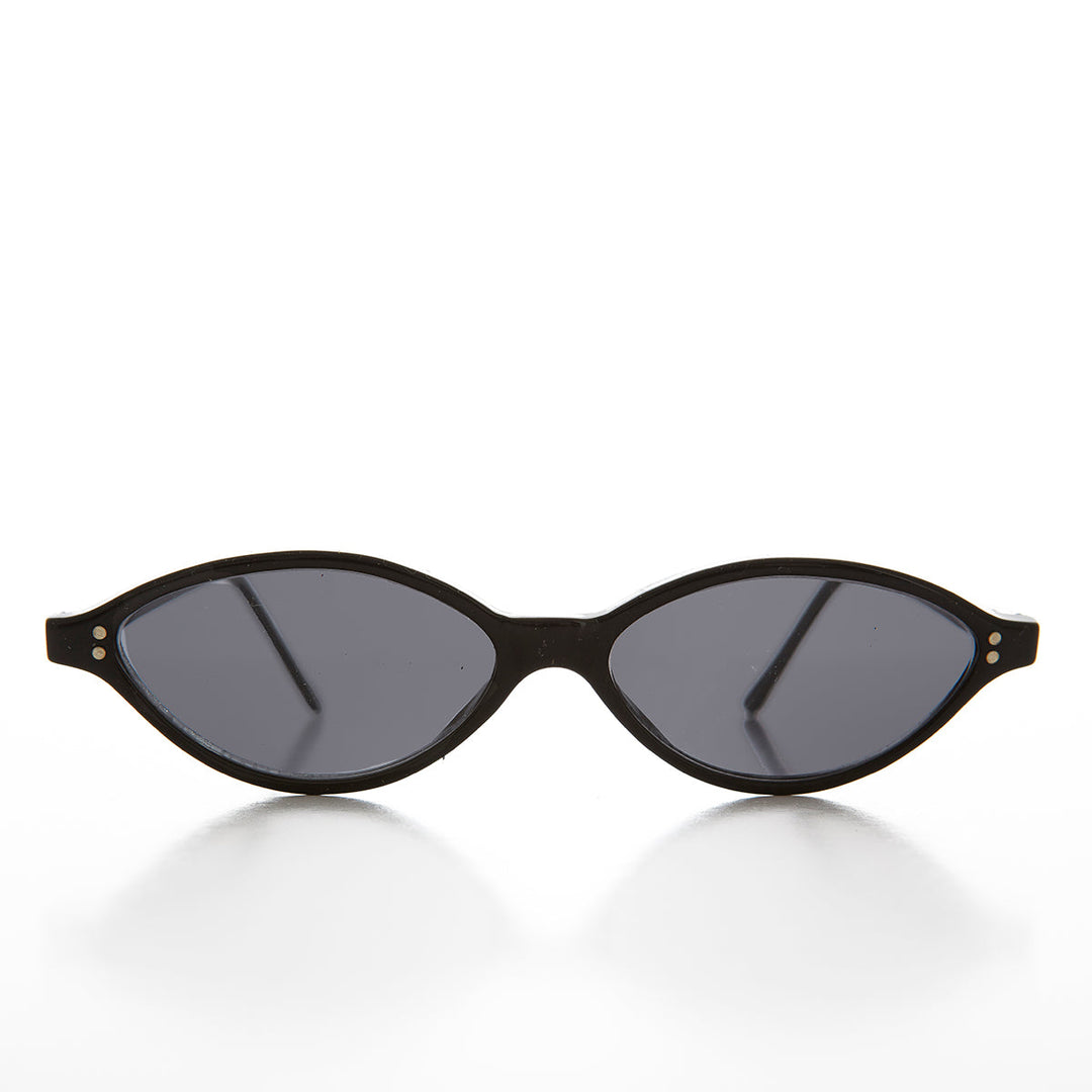 Oval Narrow Cat Eye Vintage Sunglass - Viveca