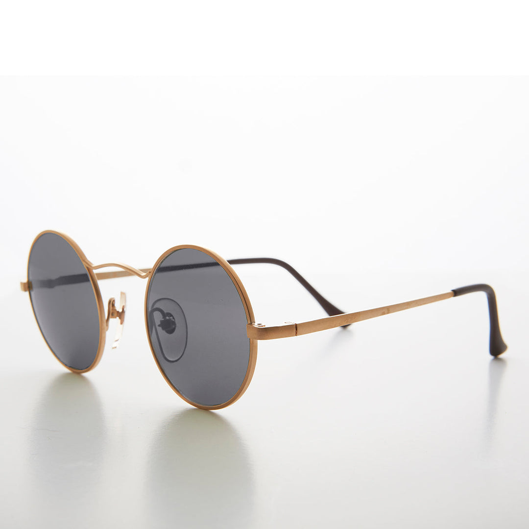 Round Wire Rim Teashade Vintage Sunglass - Vox 2