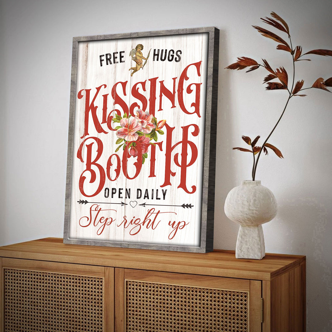 Valentines Day Kissing Booth Sign