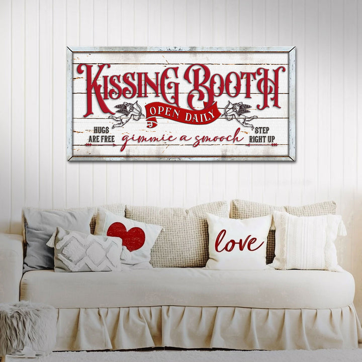Vintage Rustic Kissing Booth Sign