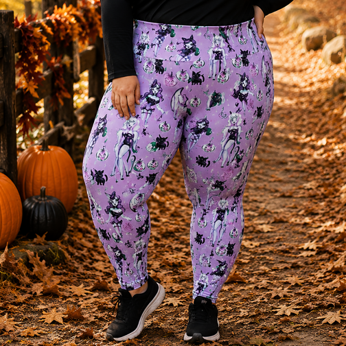 Vintage Witches Light Leggings by Miss Fluff x Lipstick & Chrome TC2