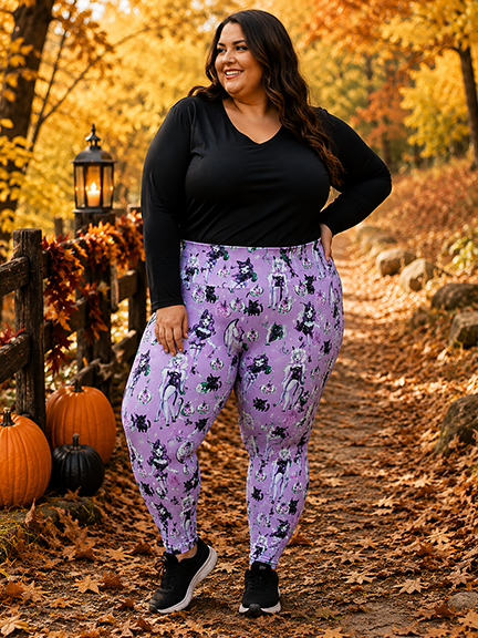 Vintage Witches Light Leggings by Miss Fluff x Lipstick & Chrome TC2