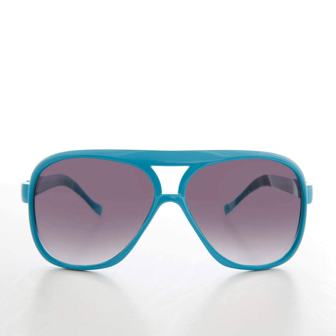 Square Colorful Aviator Deadstock Sunglasses - Wave