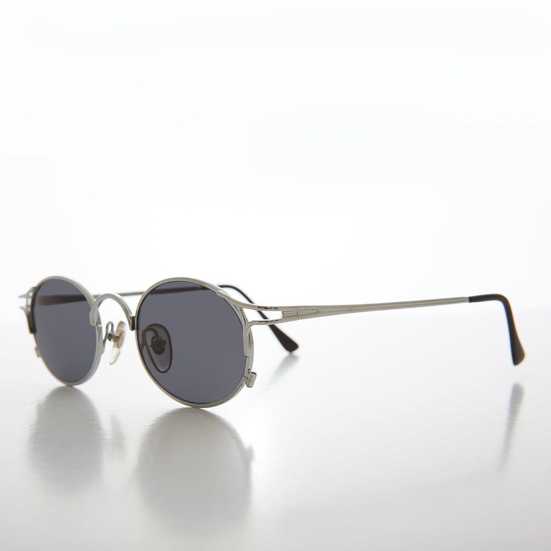 Metal Oval 90s Vintage Sunglasses - Webb