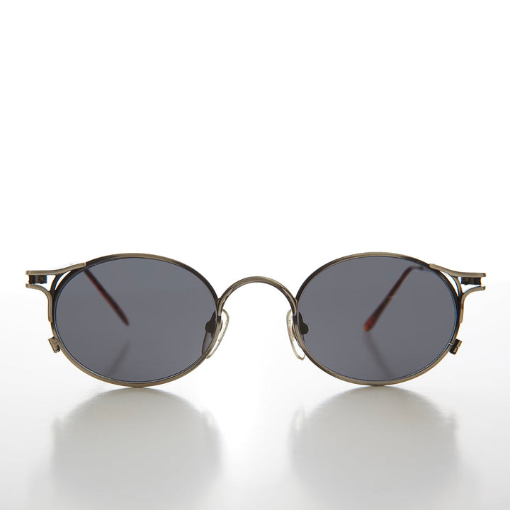 Metal Oval 90s Vintage Sunglasses - Webb