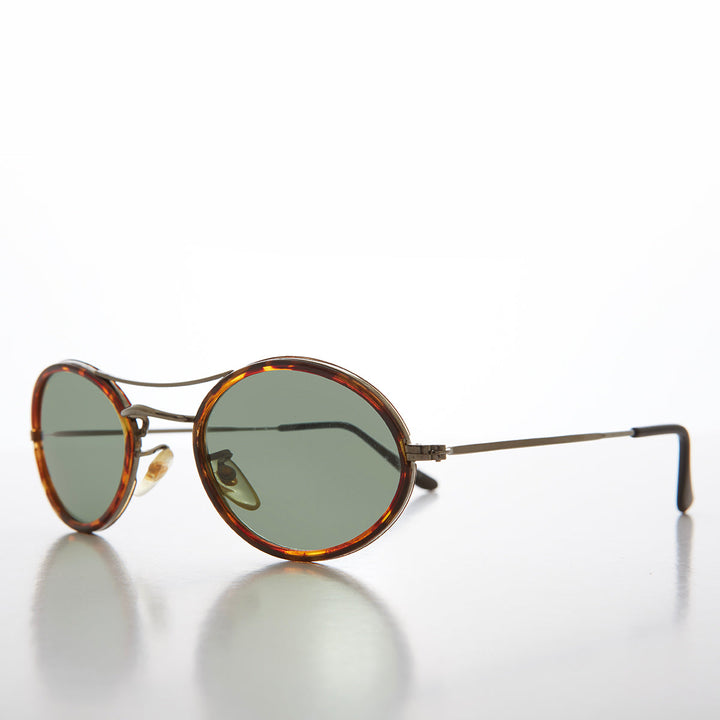 Oval Pilot Style Vintage Sunglasses - Welch