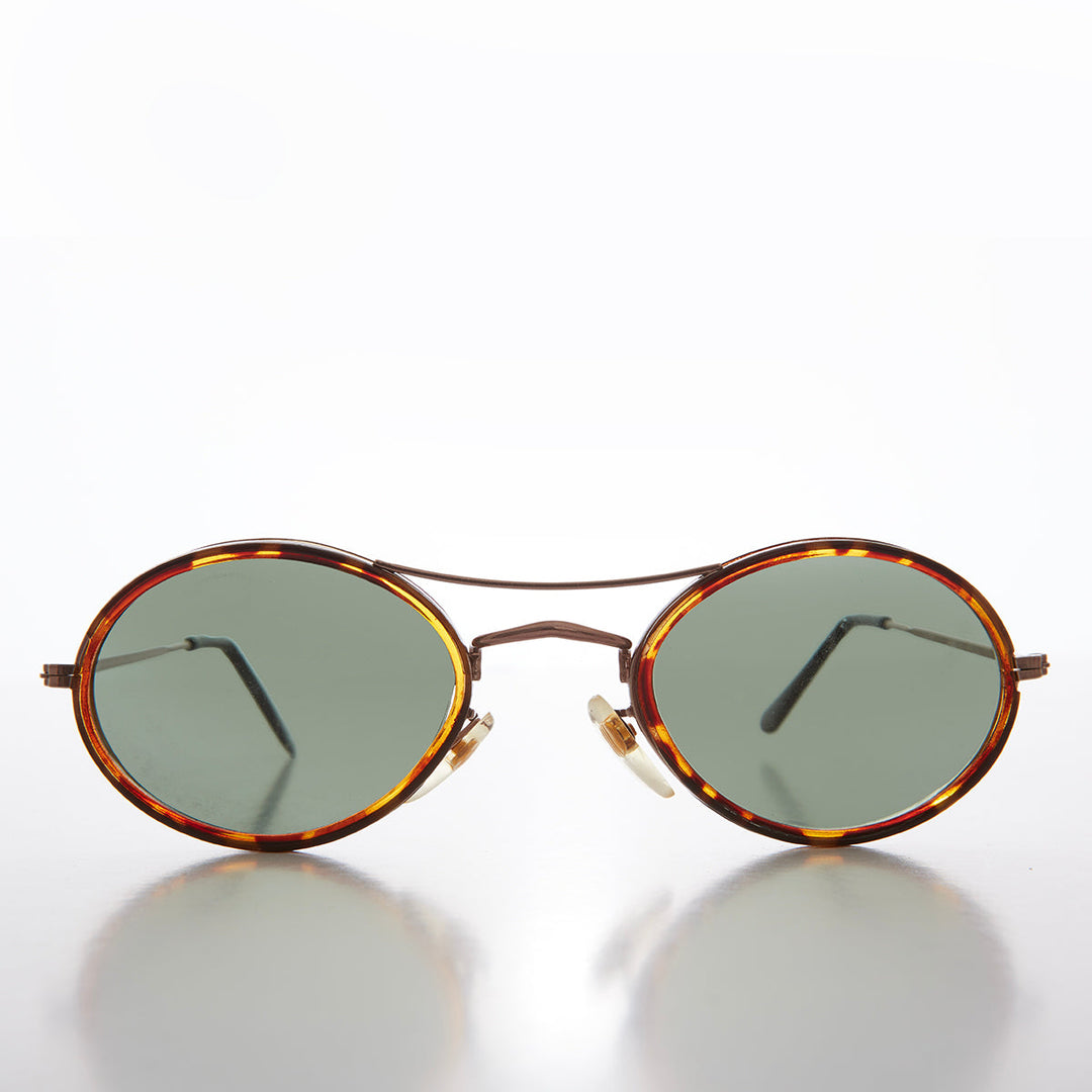 Oval Pilot Style Vintage Sunglasses - Welch