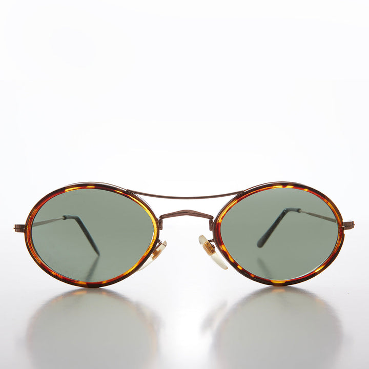 Oval Pilot Style Vintage Sunglasses - Welch