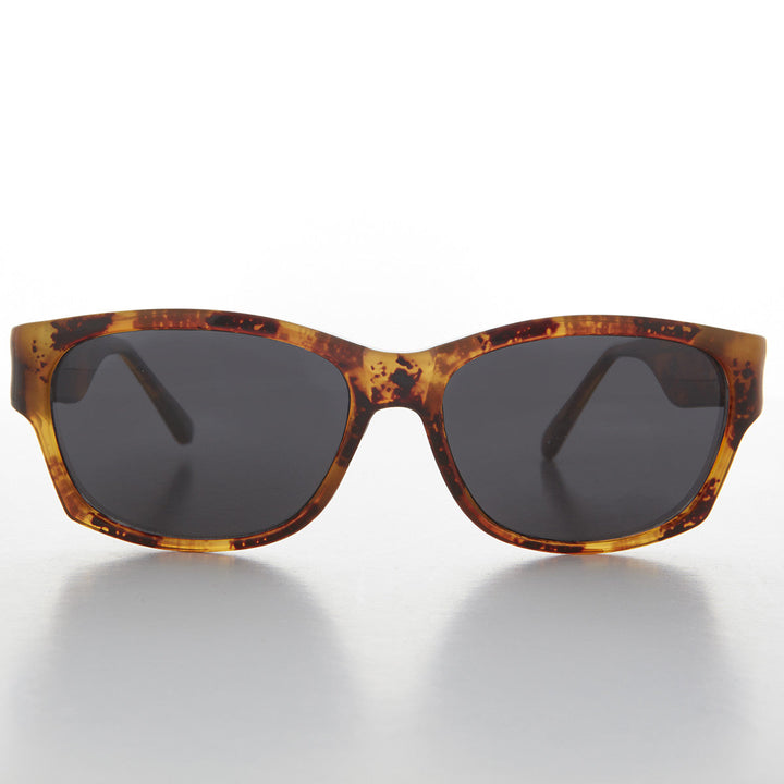 Sporty Vintage Wrap Style Sunglass with Wide Temples - Wiley