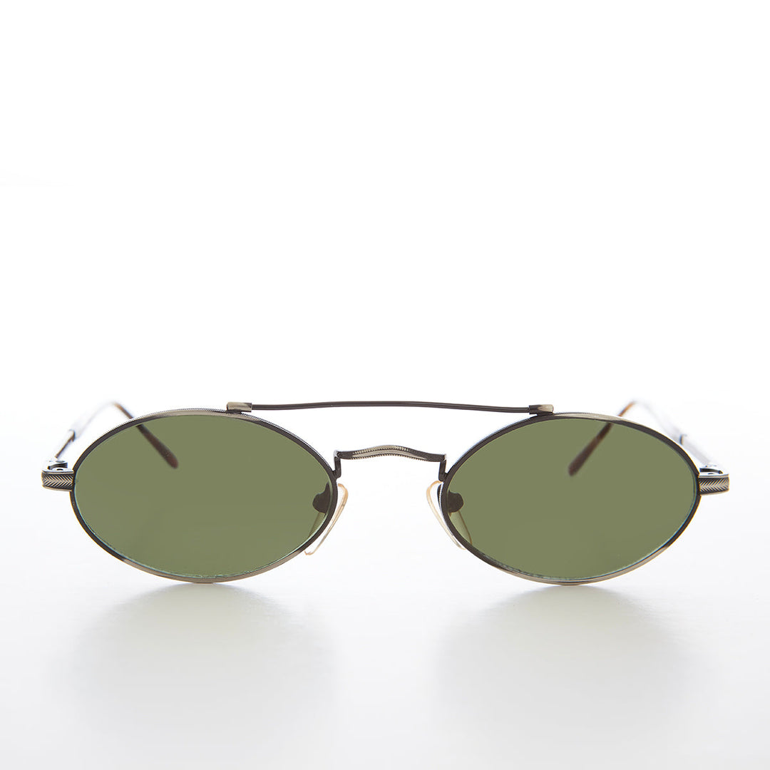 Gothic Oval Steampunk Vintage Sunglasses - Wink