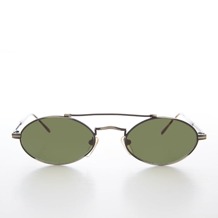 Gothic Oval Steampunk Vintage Sunglasses - Wink