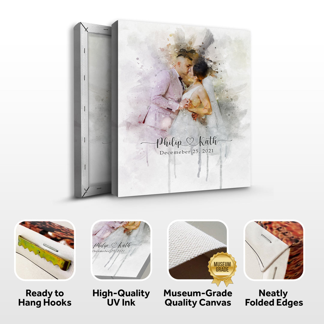 Wedding Portrait Watercolor Sign