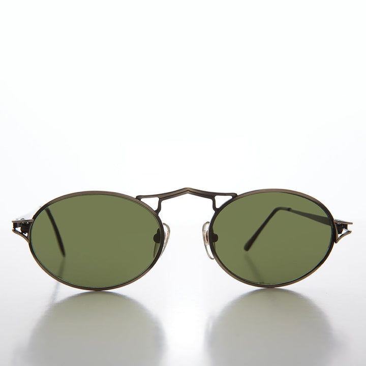 Oval Metal Steampunk Sunglass - Wyman