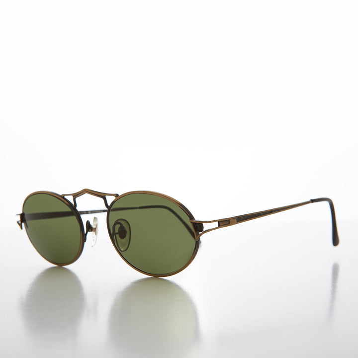 Oval Metal Steampunk Sunglass - Wyman