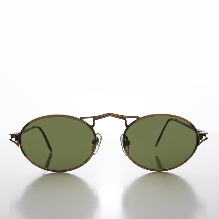 Oval Metal Steampunk Sunglass - Wyman
