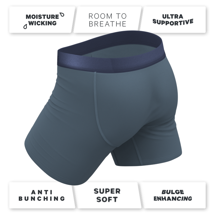 The Wake In The Lake | Tonal Teal Ball Hammock® Pouch Underwear With Fly