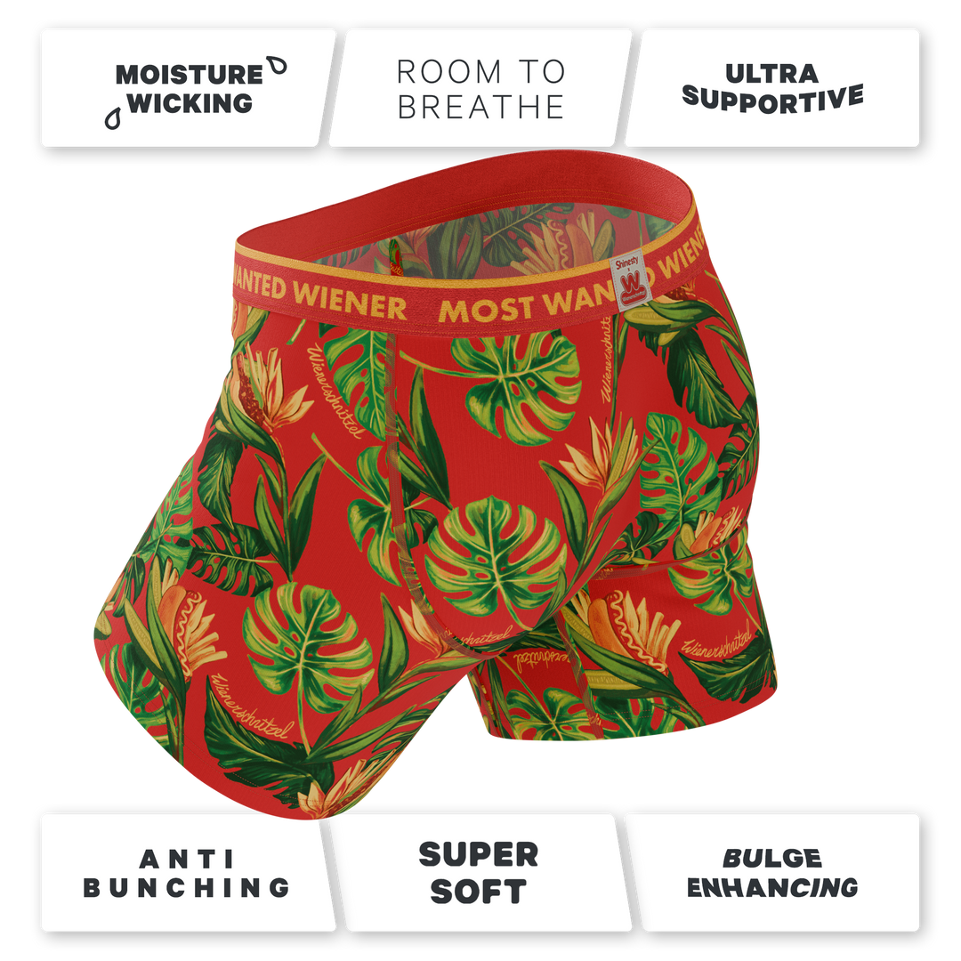The Wiener In Paradise | Shinesty X Wienerschnitzel Tropical Ball Hammock® Pouch Underwear