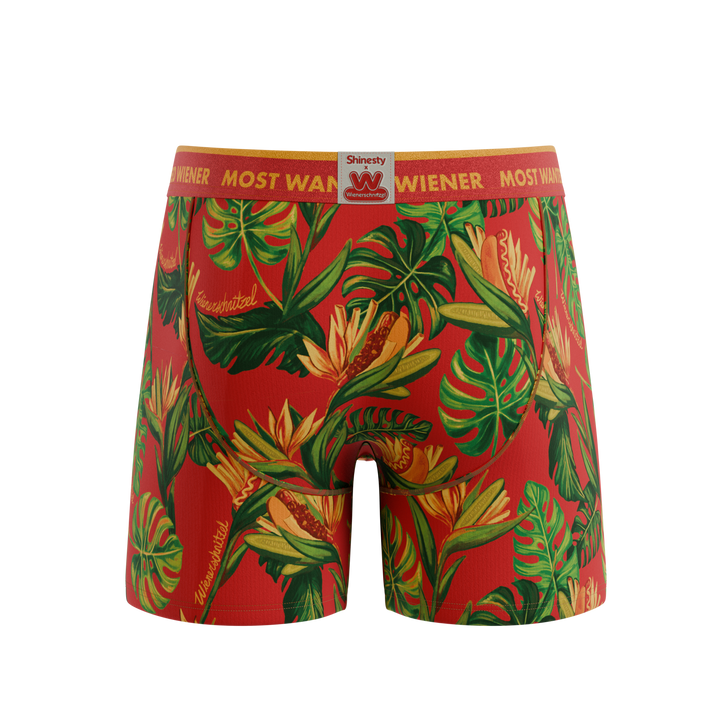 The Wiener In Paradise | Shinesty X Wienerschnitzel Tropical Ball Hammock® Pouch Underwear With Fly