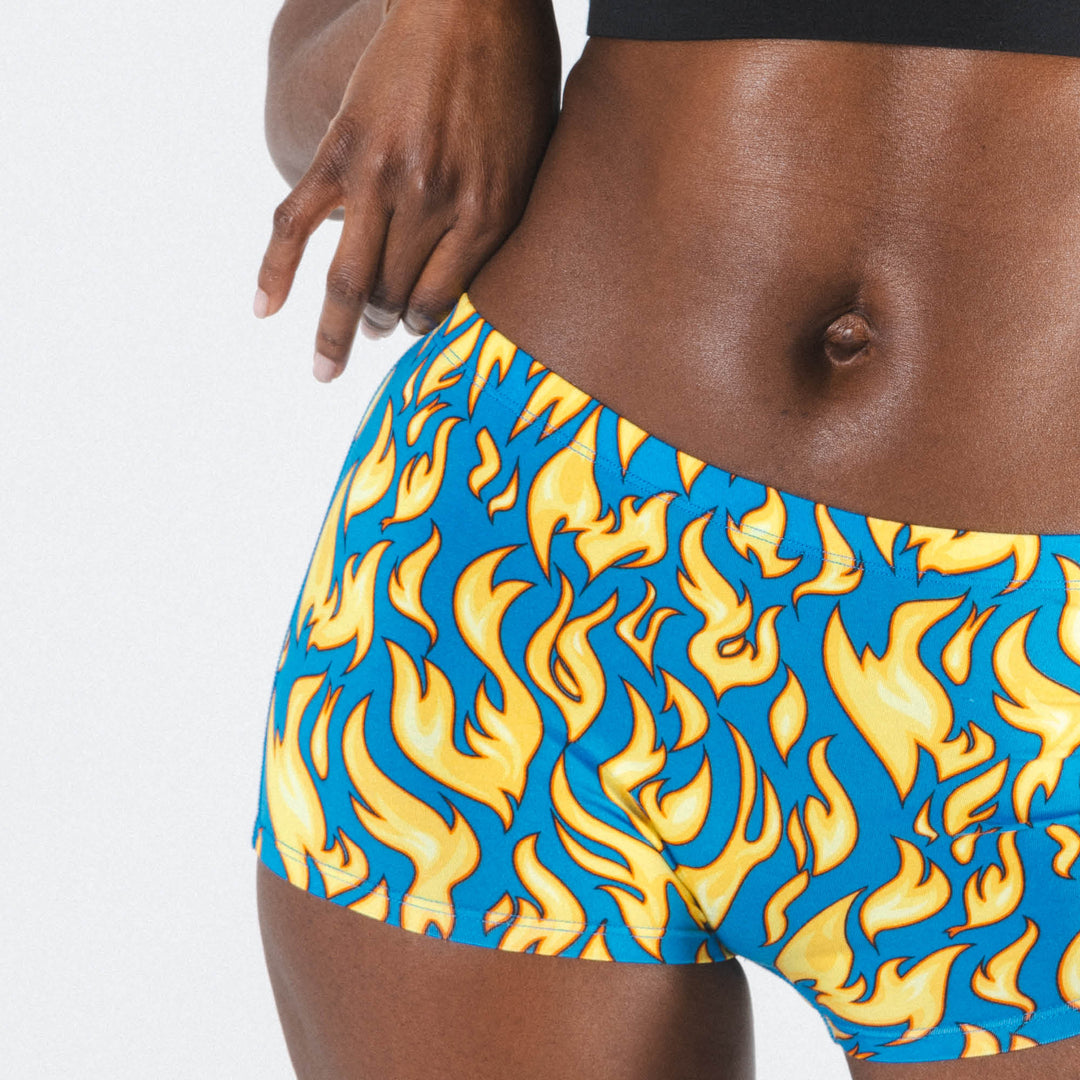 The Fire Crotch | Flames Modal Boyshort Underwear