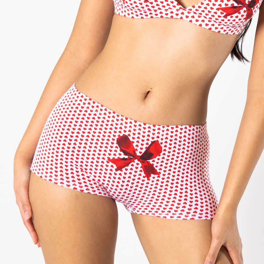 The Date Night | Valentine's Day Bow Modal Boyshort Underwear