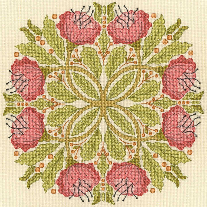 Celtic Poppies XBUF1 Counted Cross Stitch Kit