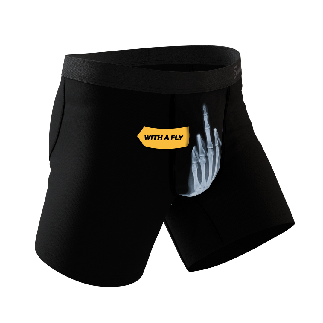 The XXX Ray | Middle Finger X Ray Ball Hammock® Pouch Underwear With Fly