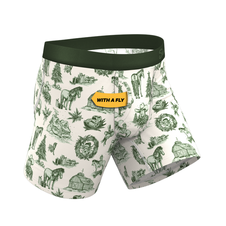 The Western Wonderland | Western Toile Ball Hammock® Pouch Underwear With Fly