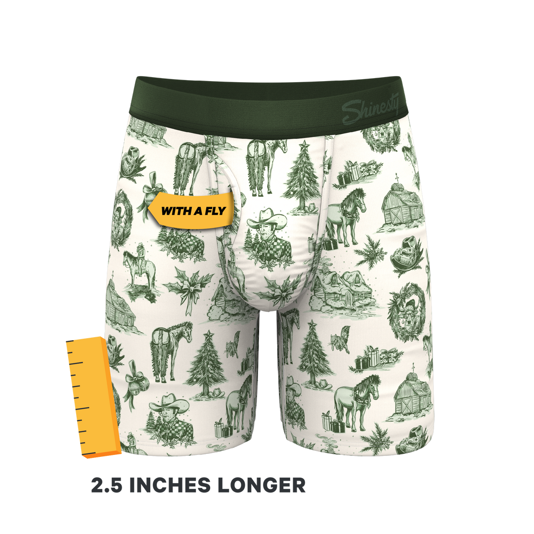 The Western Wonderland | Western Toile Long Leg Ball Hammock® Pouch Underwear With Fly