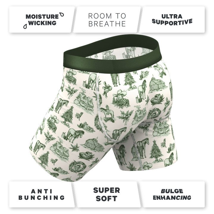 The Western Wonderland | Western Toile Long Leg Ball Hammock® Pouch Underwear With Fly