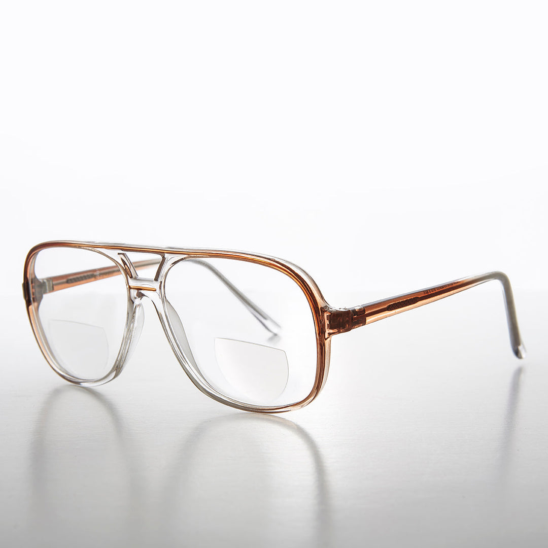 Square Retro Aviator Bifocal Reader - Zeek