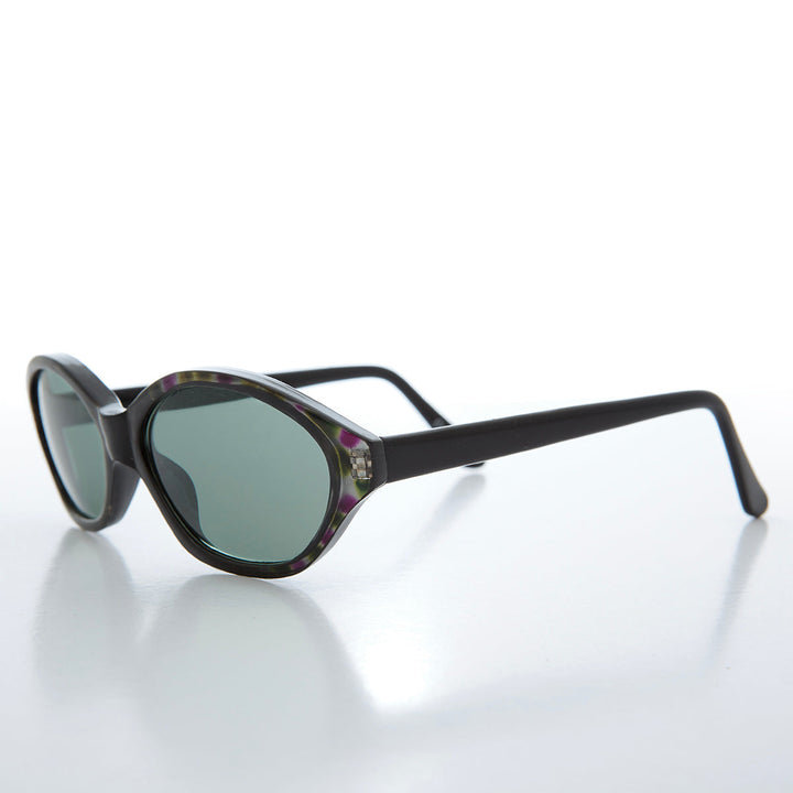 Slim Black Cat Eye Vintage Sunglasses - Zelda