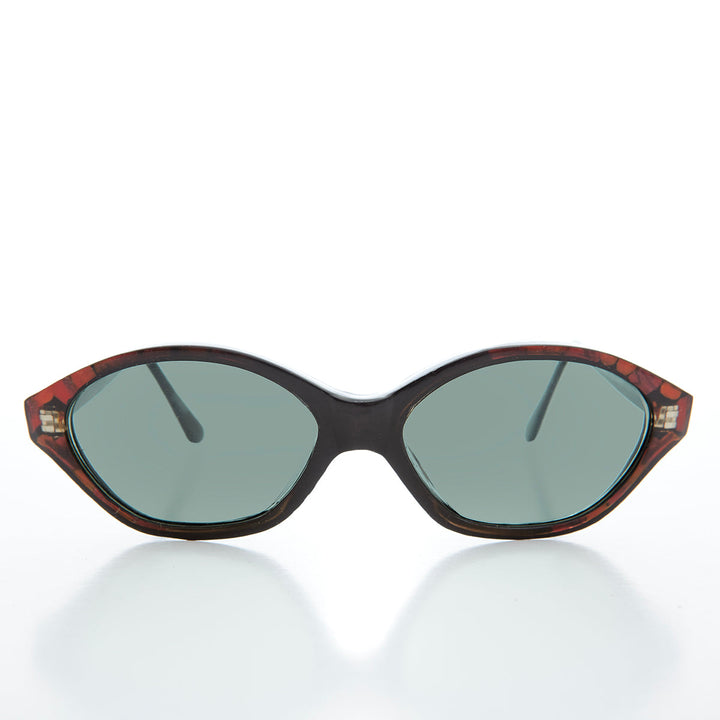 Slim Black Cat Eye Vintage Sunglasses - Zelda