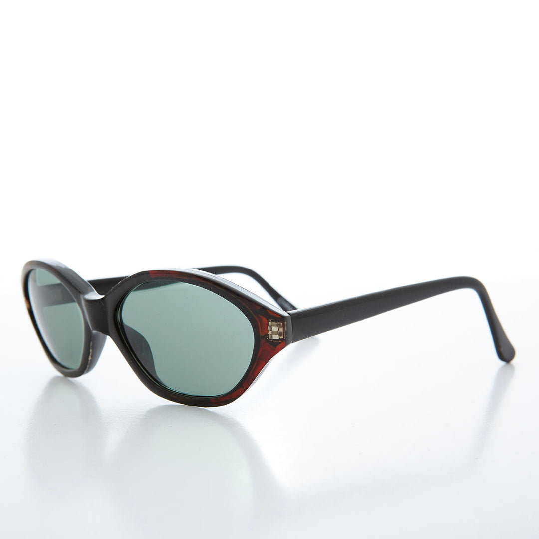 Slim Black Cat Eye Vintage Sunglasses - Zelda